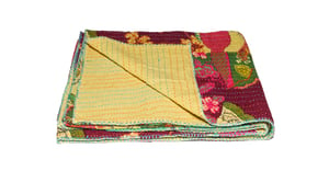 Image of 676685039491-1 KANTHA COTTON THROW 50' X 70'