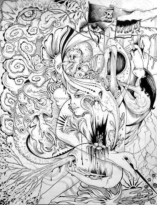 Image of "Dark Arts" Original Drawing