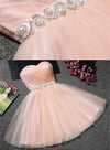Pink Tulle Handmade Homecoming Dresses, Cute Formal Dresses, Short Prom Dress 2018