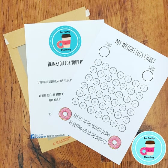 Image of Say yes to the skinny jeans by saying no to the donuts weight loss tracker