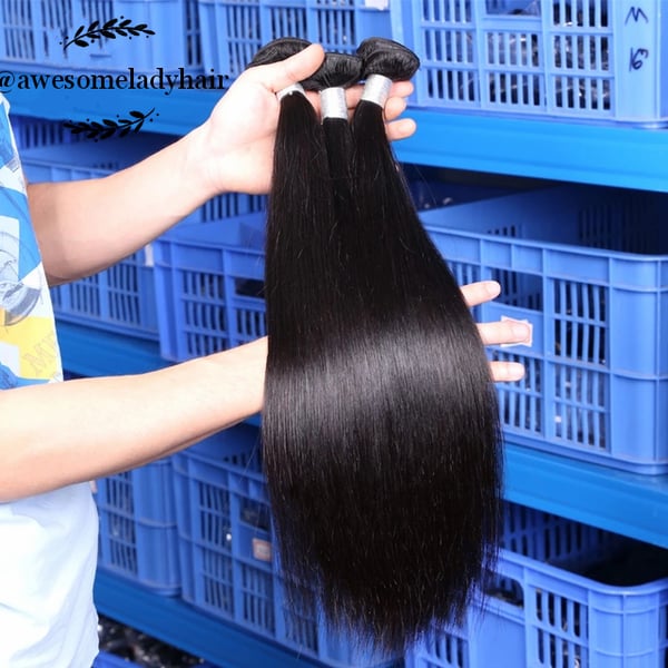 Image of 3 Bundles Brazilian Virgin Straight Human Hair