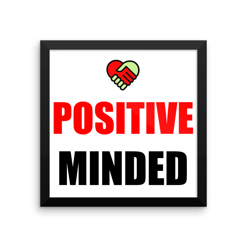 Image of 12x12 Framed Positive Minded Poster