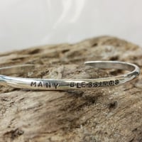 “Many Blessings” Sterling Bracelet
