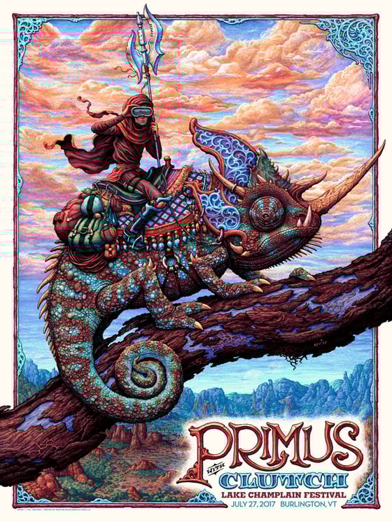 Image of PRIMUS Gig Poster: July 27, 2017 Lake Champlain, VT