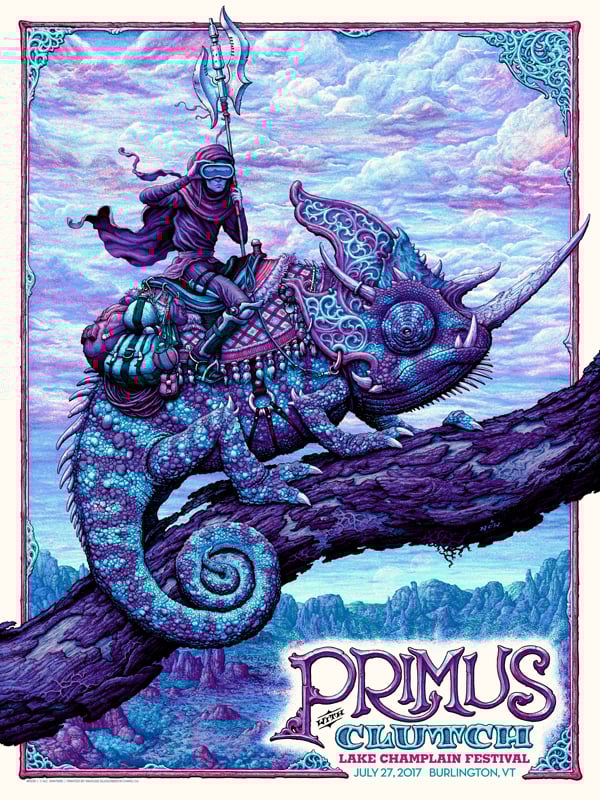 Image of PRIMUS Gig Poster: July 27, 2017 Lake Champlain, VT