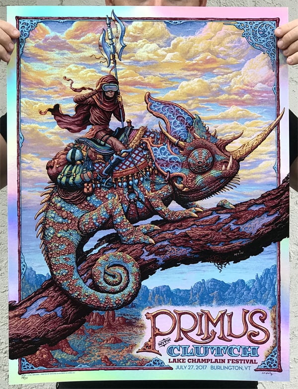 Image of PRIMUS Gig Poster: July 27, 2017 Lake Champlain, VT