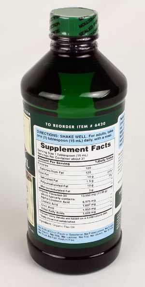 Image of Organic Flax Seed Oil: 16 oz.