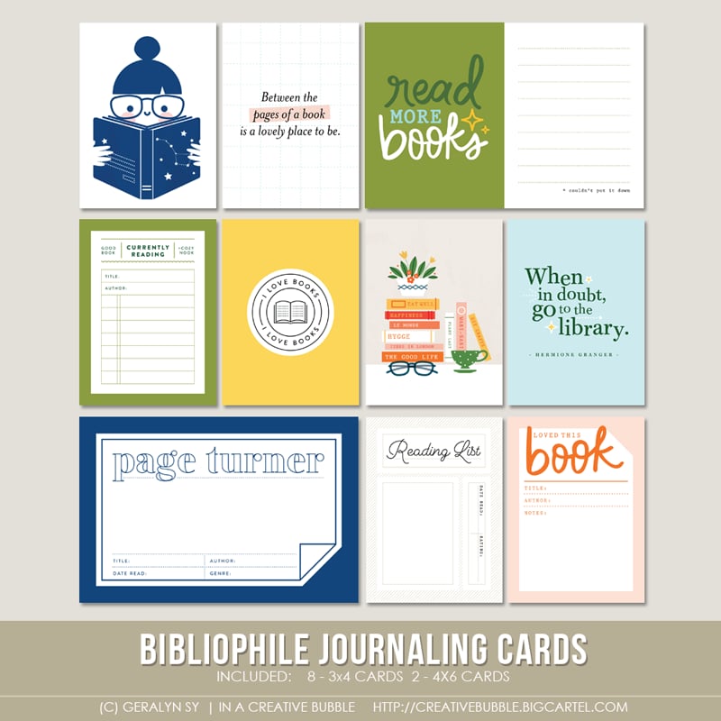 Image of Bibliophile Journaling Cards (Digital)