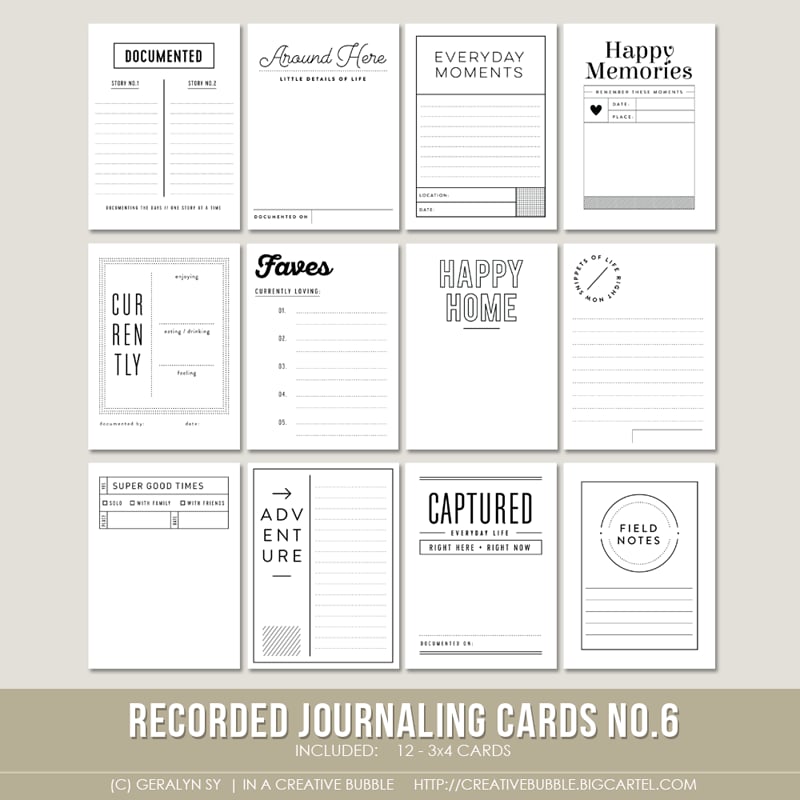 Image of Recorded Journaling Cards No.6 (Digital)