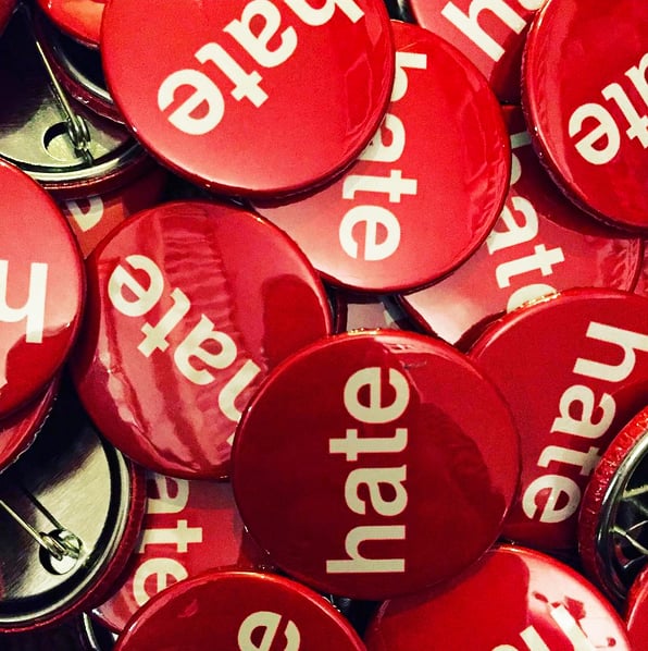 Image of hate badge
