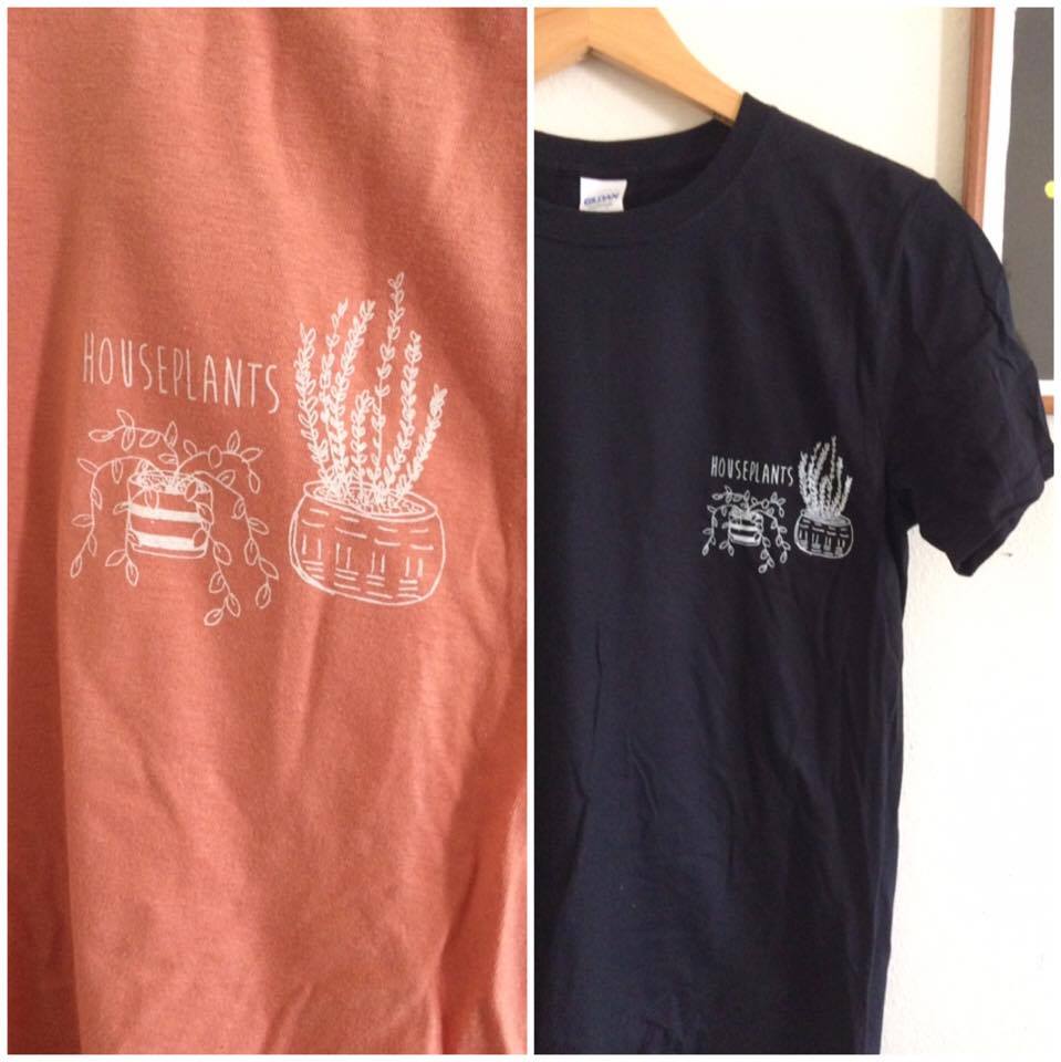 Image of houseplants t-shirt (Terracotta / Black)