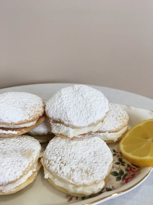 Image of Polish Lemon Tea Sandwich Cookies (ONE DOZEN)