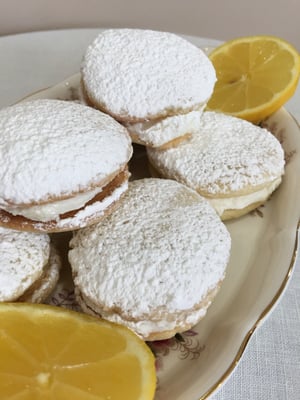 Image of Polish Lemon Tea Sandwich Cookies (ONE DOZEN)