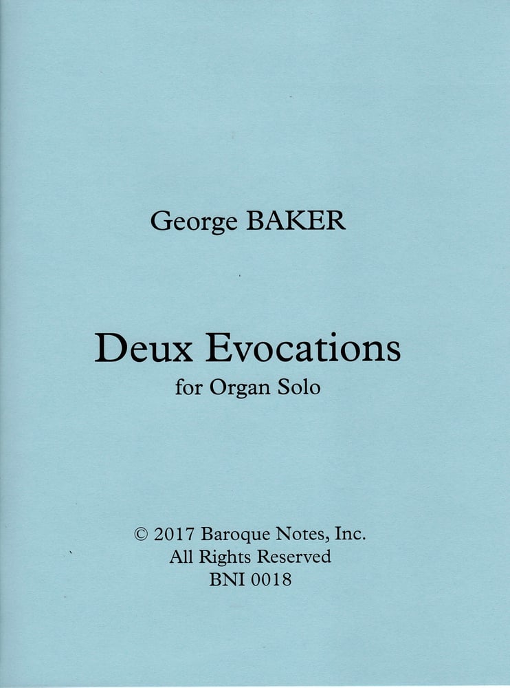 Image of Deux Evocations for Organ Solo