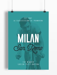 Image 2 of Lucien at Milan San Remo print - A4 & A3