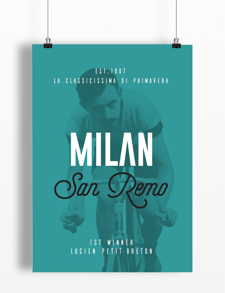 Lucien at Milan San Remo print - A4 & A3 / Pedalare shop