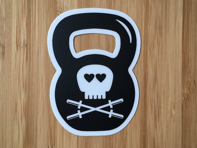 Image of Strong Girl 4" and Kettle Bell Stickers