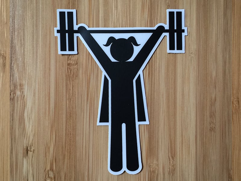 Image of Strong Girl 4" and Kettle Bell Stickers