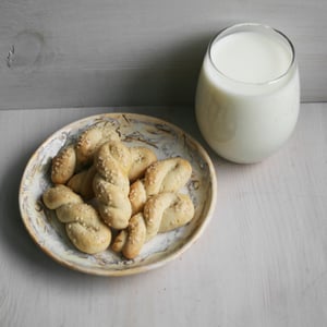 Image of Greek Cookies (Koulourakia) with Sesame Seeds (TWO DOZEN)