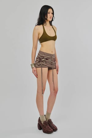 Image of GHOSTBOY - Hocus Striped Skort (Maroon)