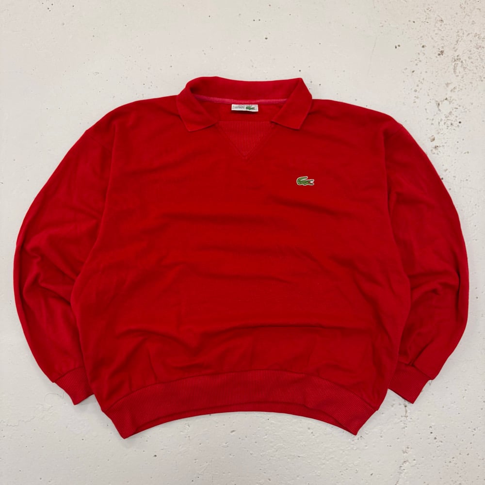 Image of 1980s Chemise Lacoste Collared Sweatshirt, Size Large