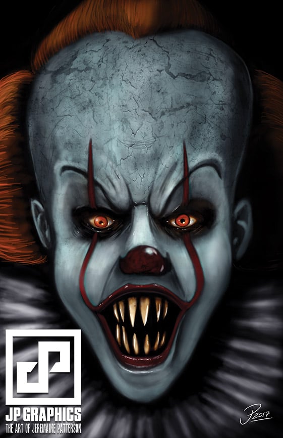 to how face pennywise 2017 draw JPGraphicStudios Pennywise 2017 Print â€”
