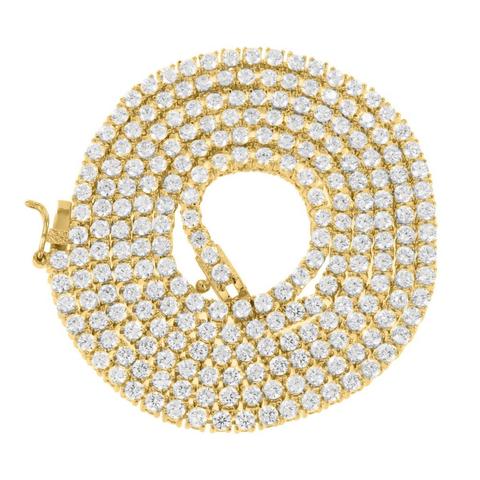 Image of YELLOW GOLD DIAMOND TENNIS CHAIN