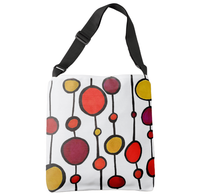 Image of Cross Body Bag, Hot Colors Strings of Circles 