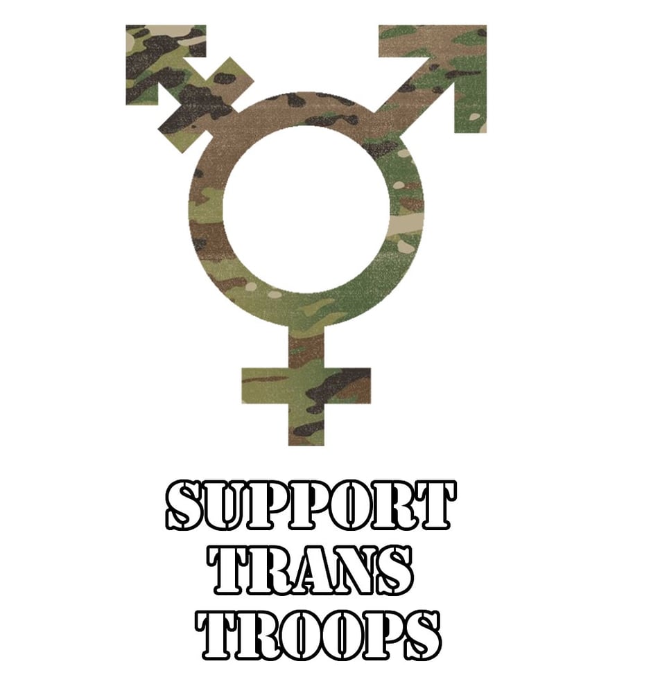 Image of Support Trans Troops sticker (pre sale)