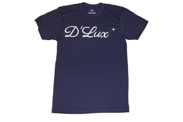 Image of Navy Blue Reflective D'Lux T-Shirt