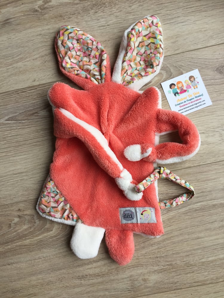 Image of Doudou l original corail et écru