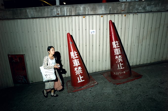Image of Print "Woman And Traffic Cones"