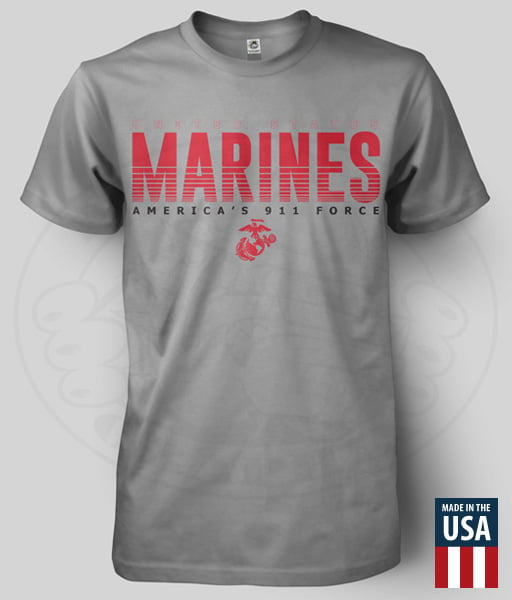 Image of US MARINES - AMERICA'S 911 FORCE T-SHIRT