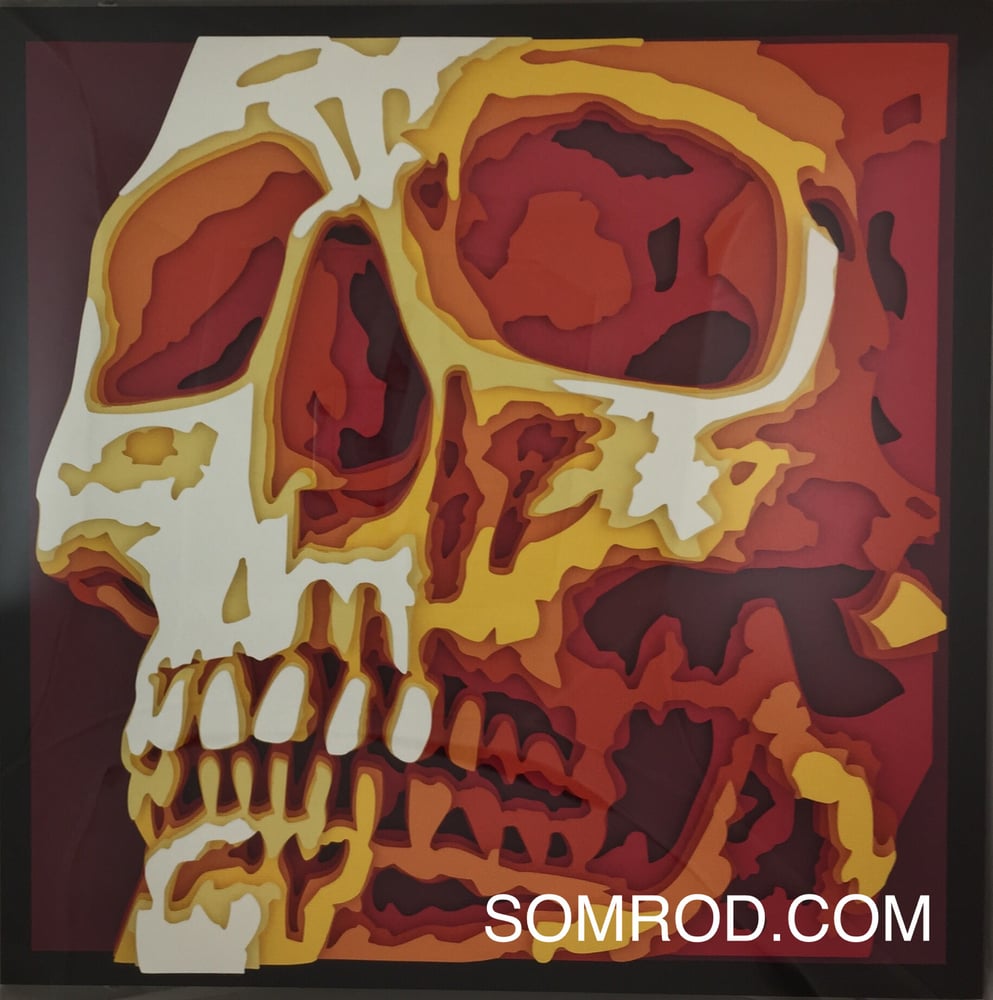 Image of Skull (Fire) - In Acrylic Case