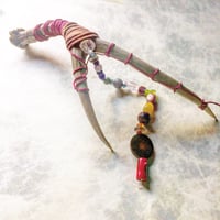 Image 1 of Deer Antler Chakra Healing Wand/Dream Catcher *FOR GODDESS LISA*