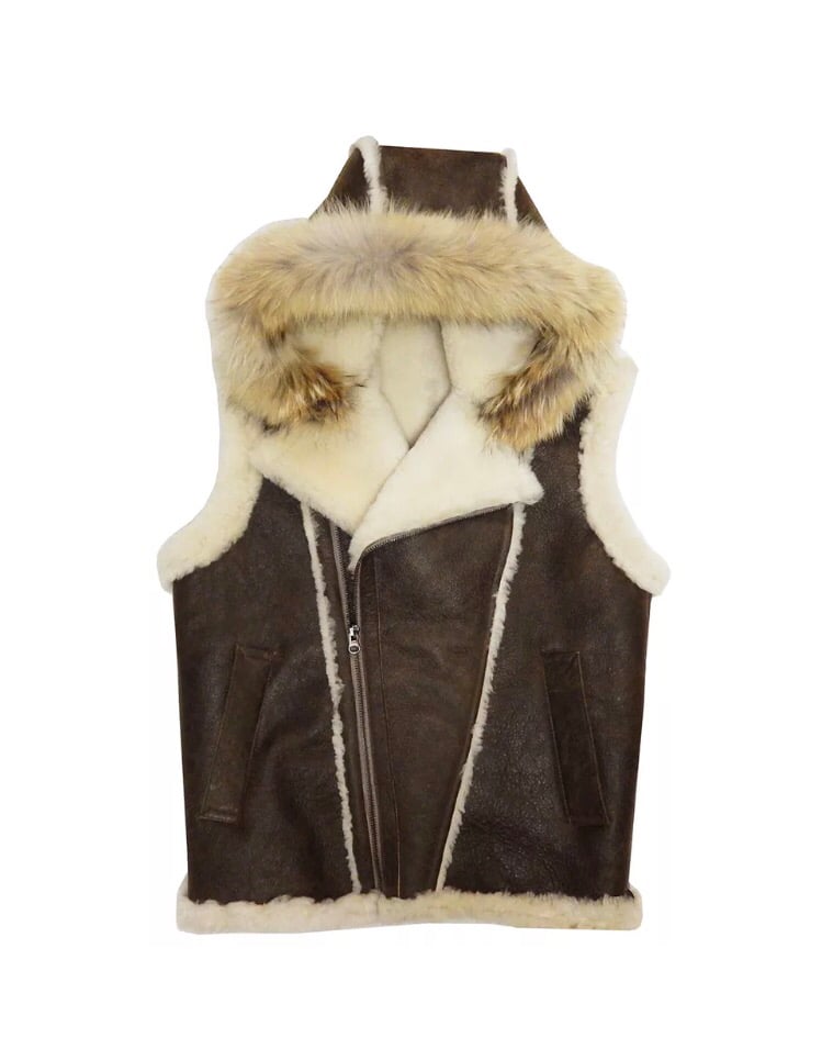 Image of SHEARLING VEST JACKET CUSTOM design