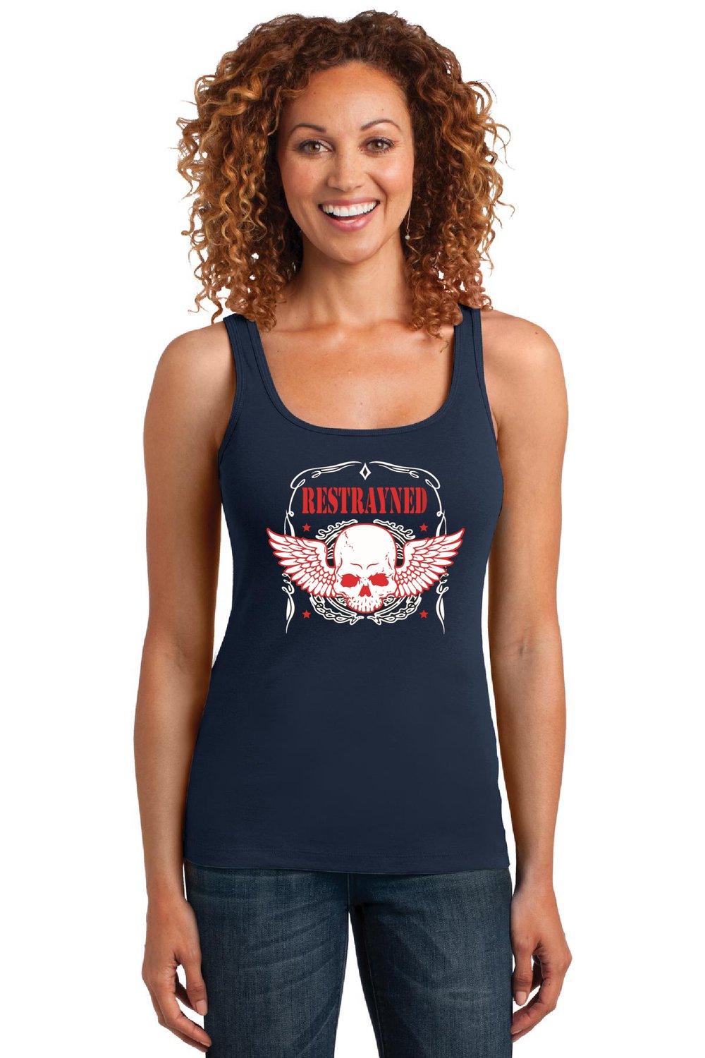 Women's Tank Top - Restrayned Skull and Wings