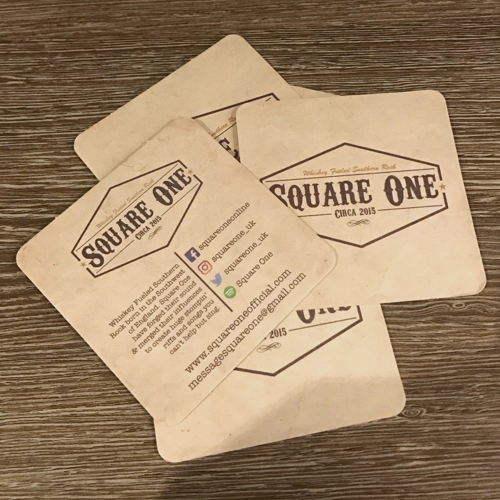 Image of Pack Of 10 Square One Beer Mats
