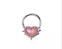 Image 3 of Mermaid Heart Segment Ring Hoop