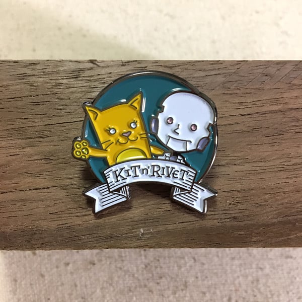 Image of Kit n' Rivet enamel pin