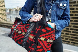 Image of Weekender Travel Bag - Black/Red