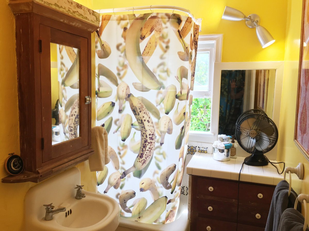 Image of Spinning Banana Shower Curtain