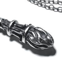 Image 4 of Inverted Torch necklace in sterling silver