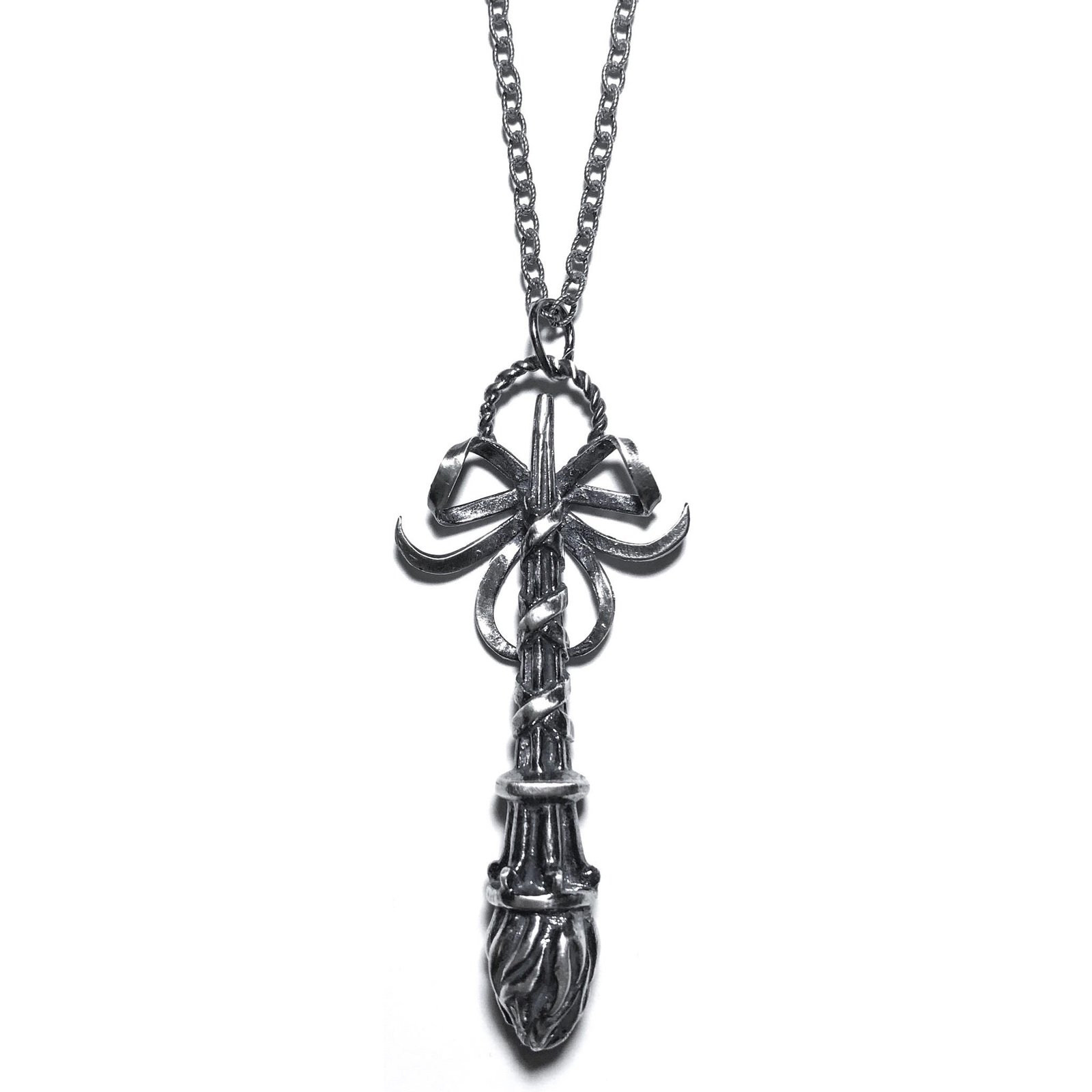 Inverted Torch necklace in sterling silver | Arcana Obscura