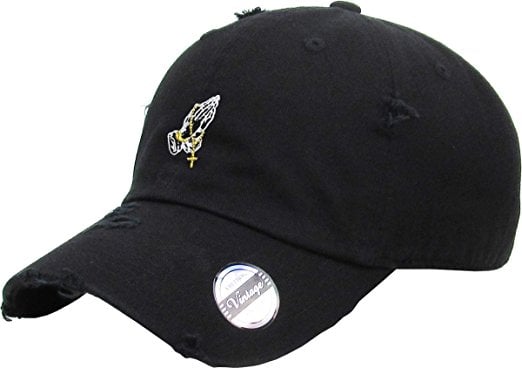 Image of Black Praying Hands Dad Hat