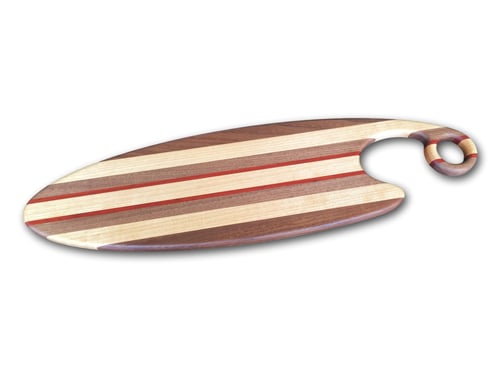 Image of Exotic Artisan Oval Serving Board with Laminated woods