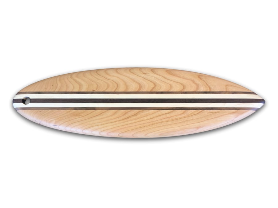 Image of Surfboard Serving Board - Laminated Inlays