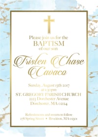 Custom Baptism Invitation