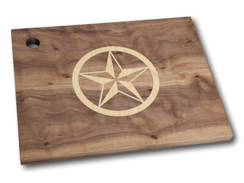 Image of Limited Edition Serving Board with Texas Star Inlay