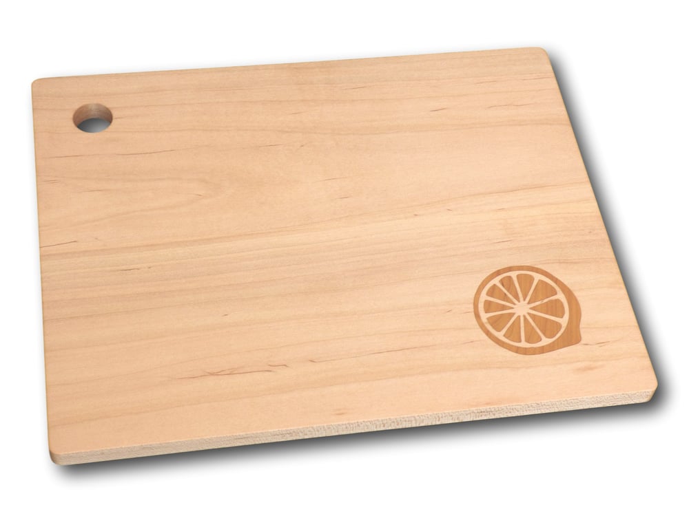 Image of Serving Board with Lemon Citrus Inlay Design